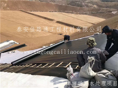 佳路通防渗土工膜用于天津猪场污水处理项目