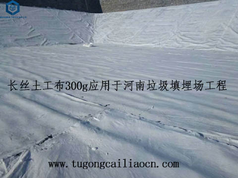 长丝土工布300g用于河南垃圾场 长丝土工布300g用于河南垃圾场