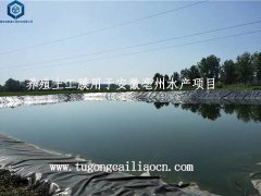 养殖土工膜用于安徽亳州水产项目