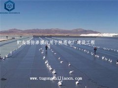 贮灰场防渗膜应用于陕西电厂建设工程