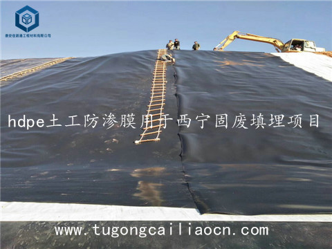 hdpe土工防渗膜用于西宁固废填埋项目 hdpe土工防渗膜用于西宁固废填埋项目