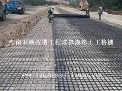 湖南旧路改造工程选择涤纶土工格栅