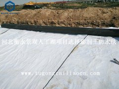 河北衡水景观人工湖项目选择膨润土防水