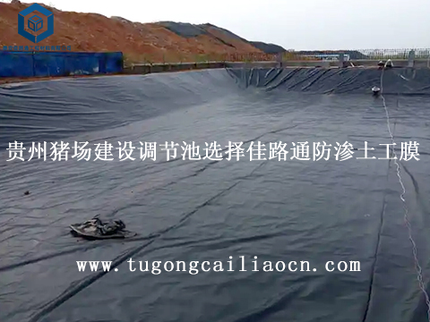 贵州猪场建设调节池选择佳路通防渗土工膜