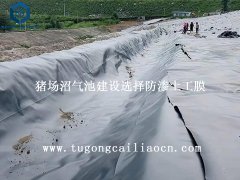 云南吴总大型沼气工程防渗案例---防渗土工膜用于猪场沼气池建设