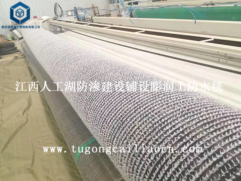 江西人工湖防渗建设铺设膨润土防水毯