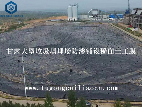 甘肃大型垃圾填埋场防渗铺设糙面土工膜 甘肃大型垃圾填埋场防渗铺设糙面土工膜