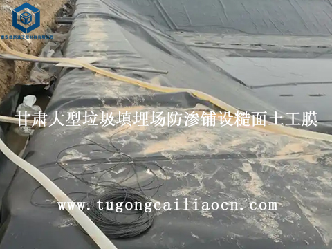 甘肃大型垃圾填埋场防渗铺设糙面土工膜 甘肃大型垃圾填埋场防渗铺设糙面土工膜