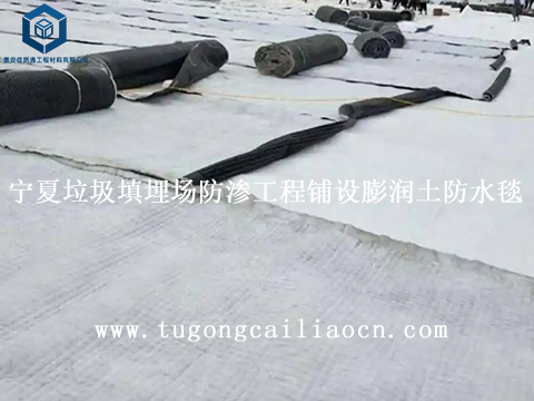 宁夏大型垃圾填埋场防渗工程铺设膨润土防水毯 宁夏大型垃圾填埋场防渗工程铺设膨润土防水毯